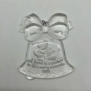 Vintage Hallmark Clear Acrylic 1984 Christmas Ornament
